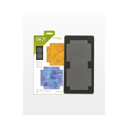 AccuQuilt GO! Rag Square 5 1/4" Die – Quilting Fabric Cutting Die for Rag Quilts with Fringe, Fast & Accurate Cutting, Works with GO! Cutters